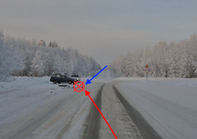 Столкновение ВАЗ и Hyundai
